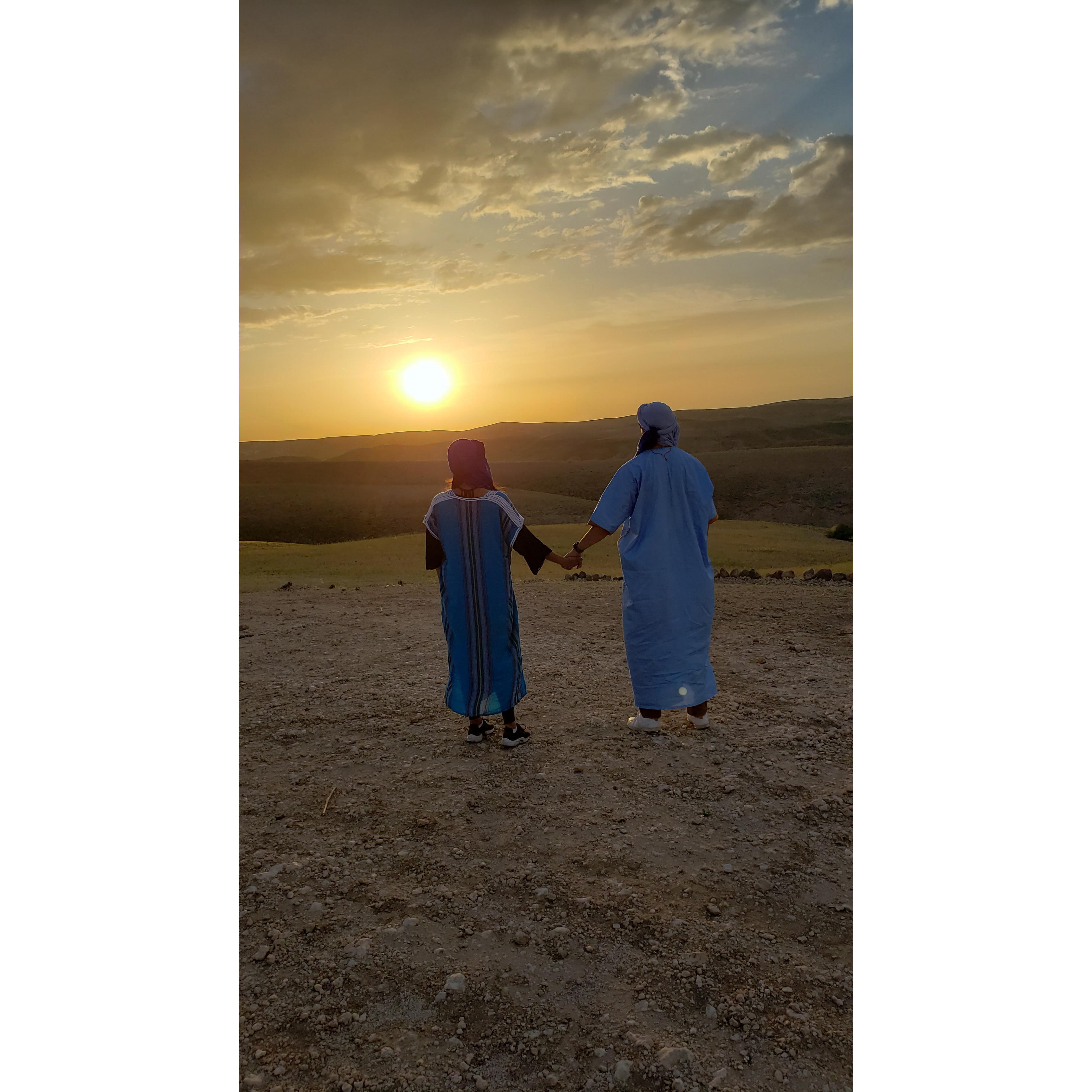 The day we spent together watching the sunrise and the sunset.