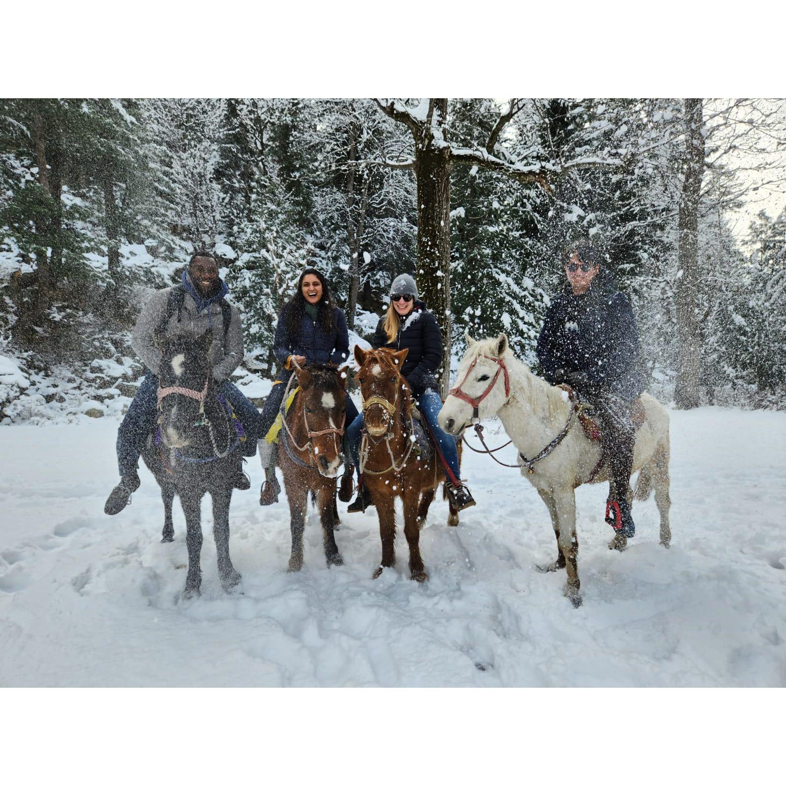 December 2022: Pony ride on Sonamarg, Kashmir Valley, India. Moments before the proposal.