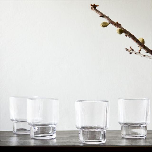 AP Fluted Glass​ware,DOF, Glass , Set of 8 BOM