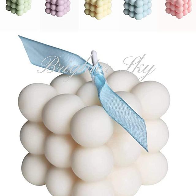 Bubble Candle by BrighterSky|Natural Wax|Candle Decor|Gift for Her|Cute Candle|Essential Oil|Candle Ideas|Wax Melts|Pillar Candle|Candle Holder|Candle Gift|Dessert Candle|Decorative Candle|Home Decor
