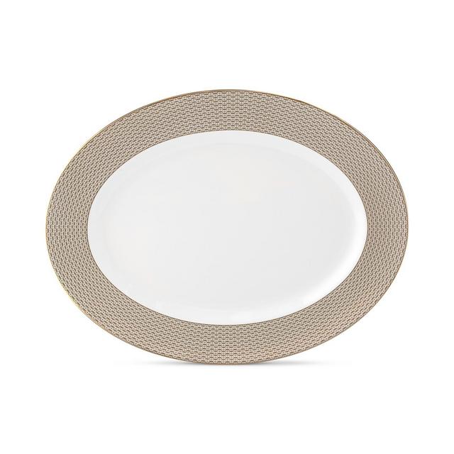 Waterford Lismore Diamond Gold Collection Oval Platter