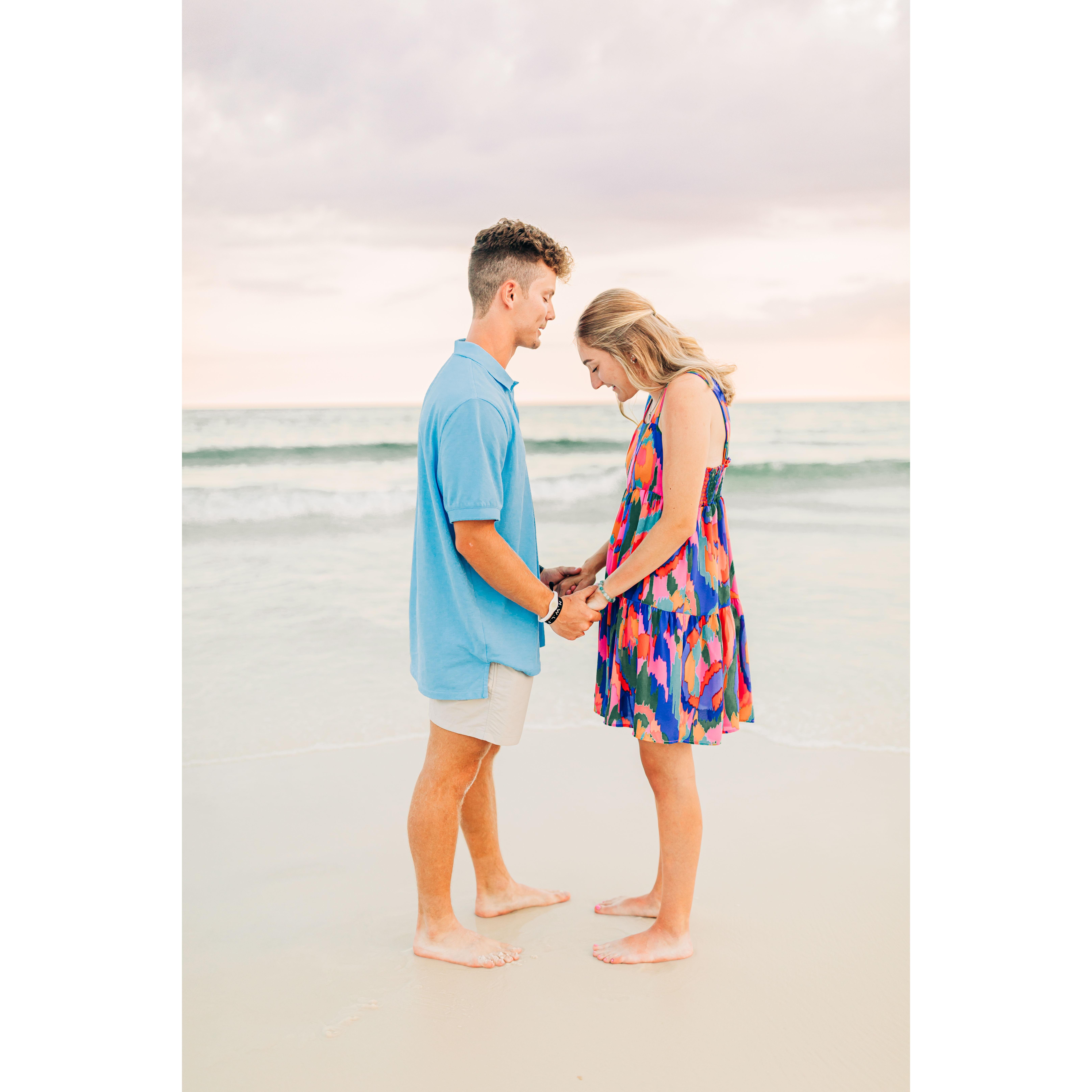 Our favorite picture! After Baylor proposed, the first thing we did was pray over our marriage and lifetime of ministry together.