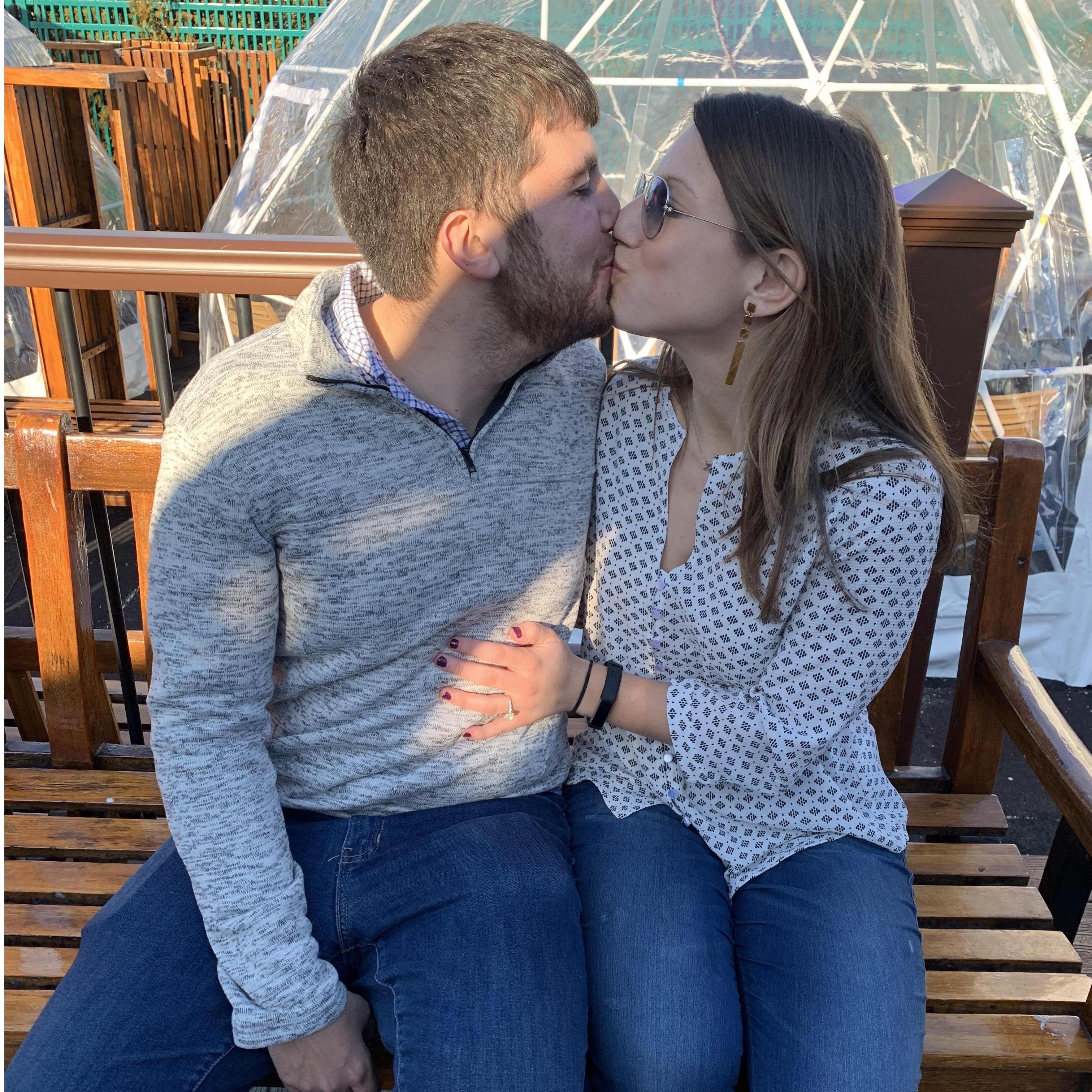 Eric somehow managed to propose on the ONE day in February that it hit 65 degrees so we got to spend the day outside!