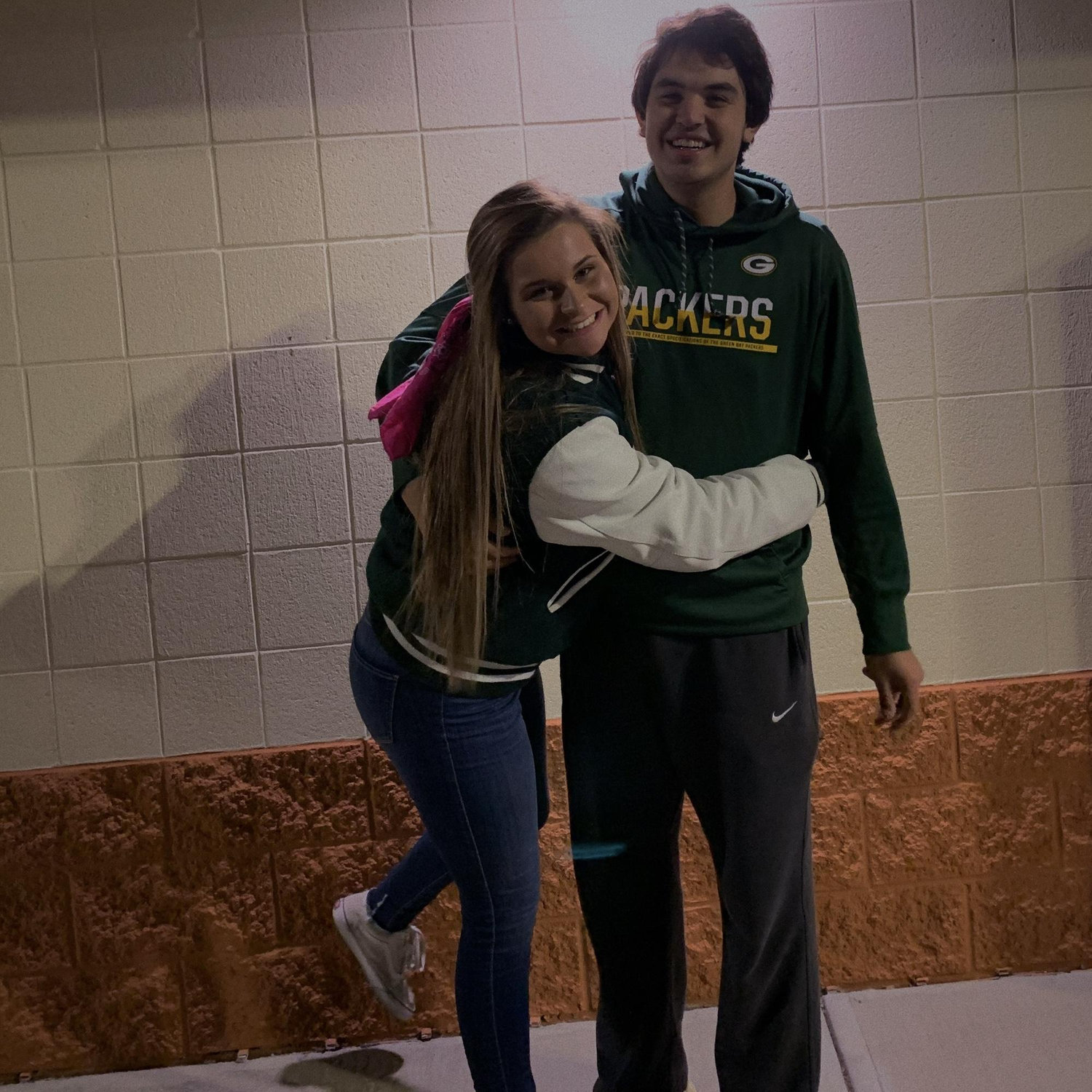 Cole visiting Lauryn for a football game her junior year in 2019.