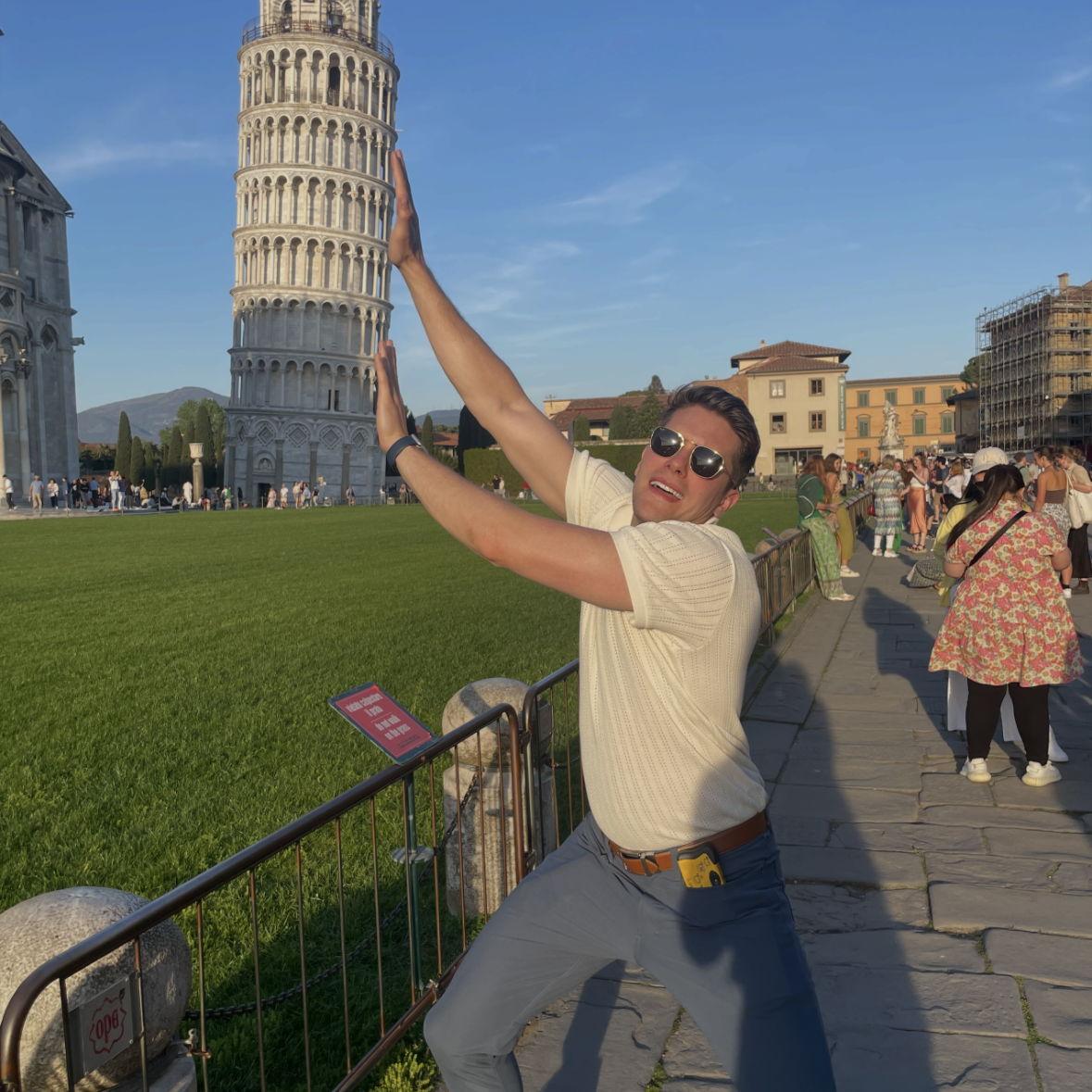 After we climbed the tower of Pisa!