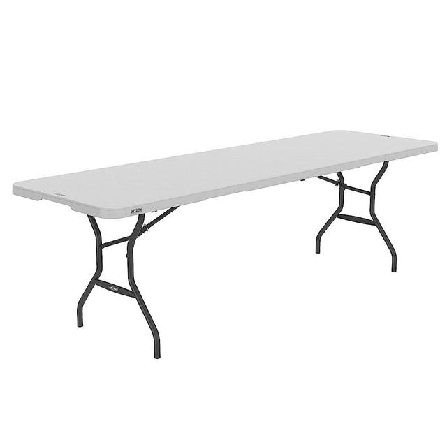 Lifetime 8-Foot Fold in Half Table, White Granite