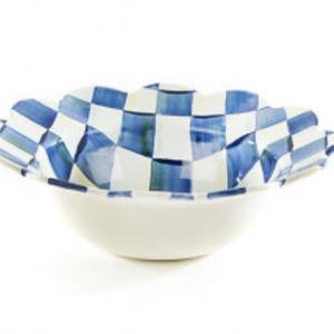 Royal Check Petal Serving Bowl