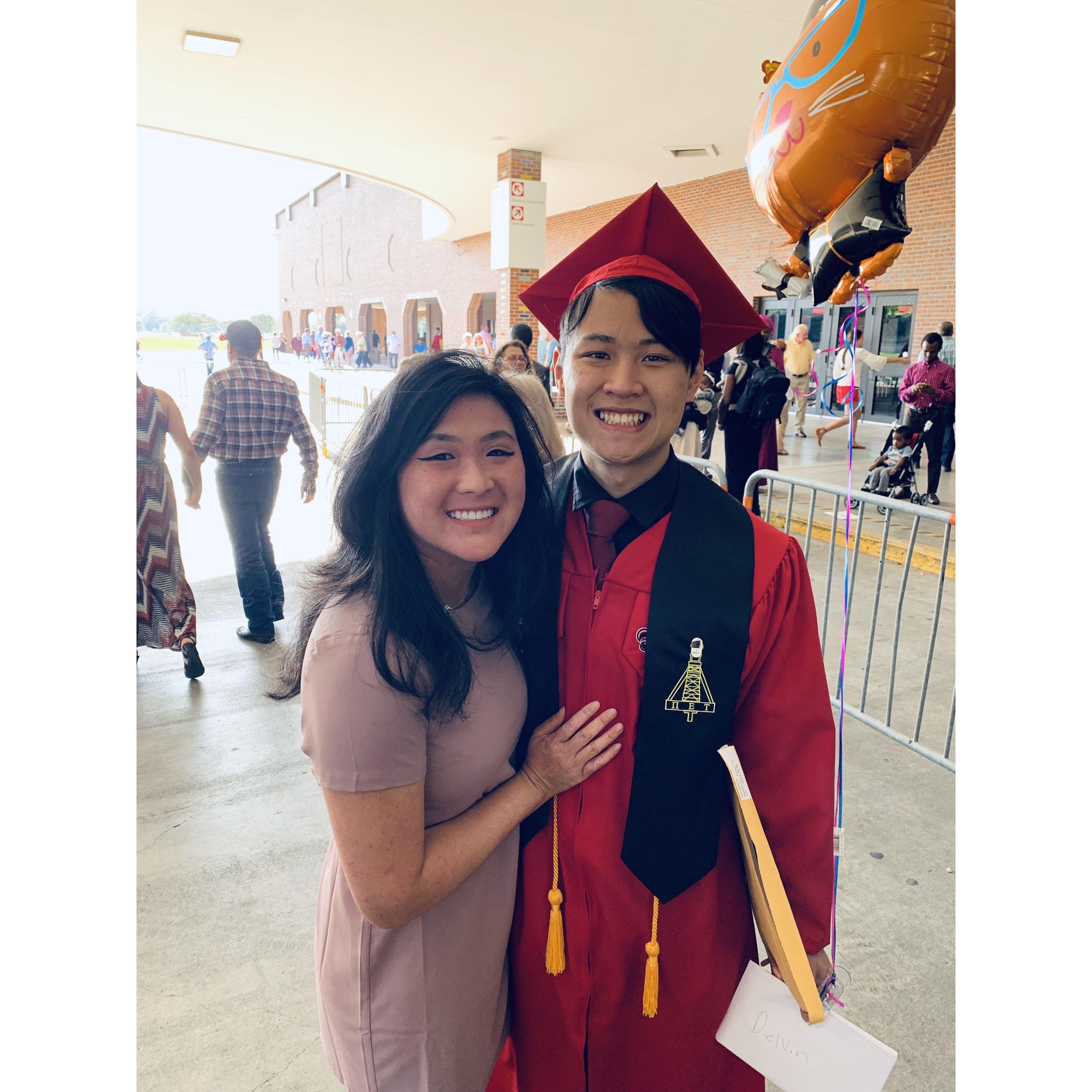 Delvin's graduation for his engineering degree