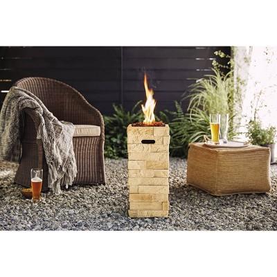 22" Chisholm Fire Column - Stone - Threshold™