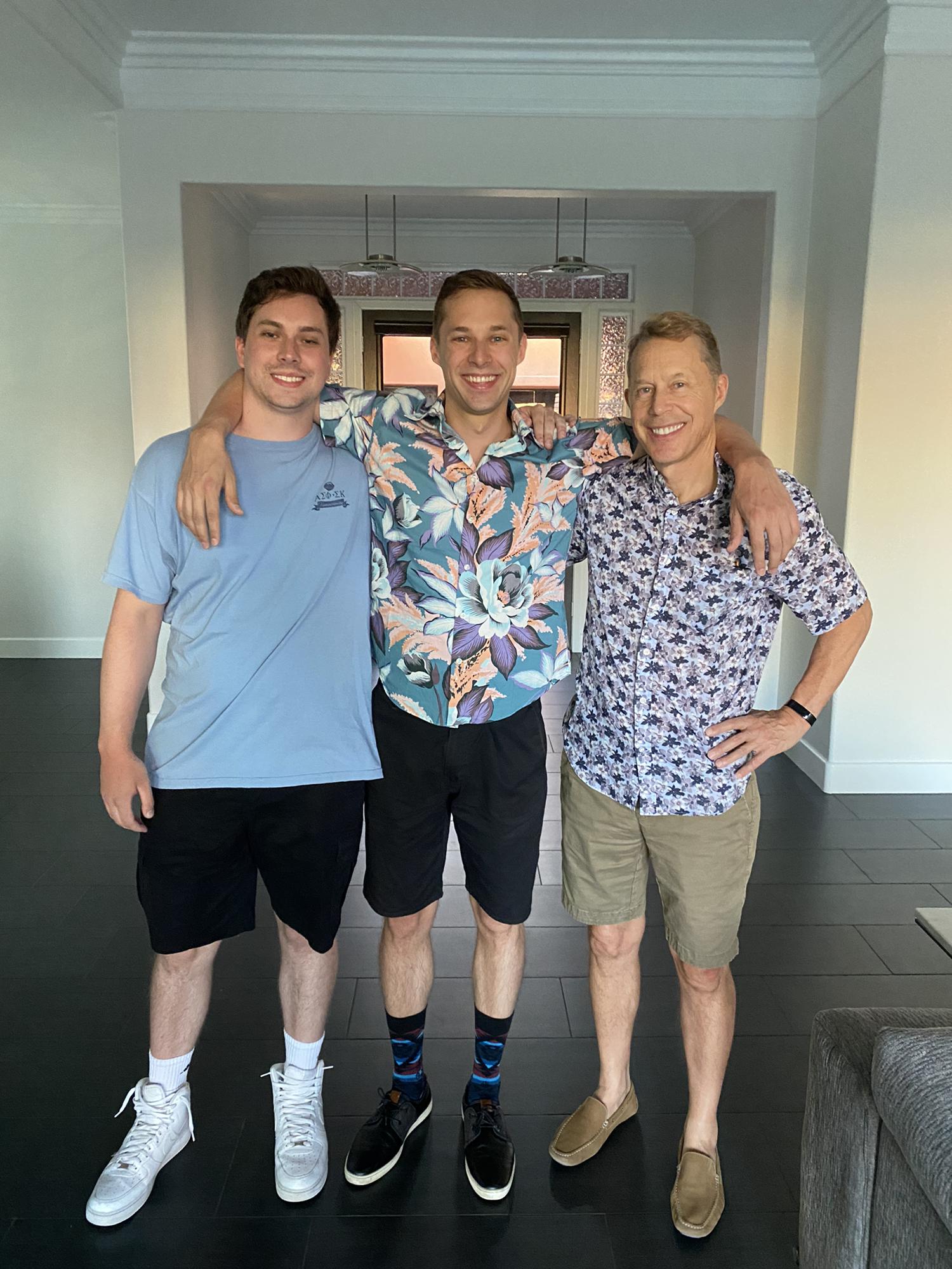 The Fulp men at Alan and Carla’s vacation home in Palm Desert, CA