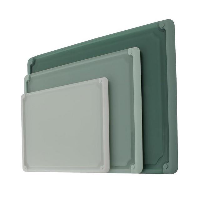 COOK WITH COLOR Extra Large Cutting Board Set, Jumbo-Sized Boards with Rubber Border for Enhanced Cooking Experience, 3-Piece, Dark Sage