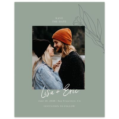 Sage, Green Wedding Digital Save the Date - Pistoia Photo