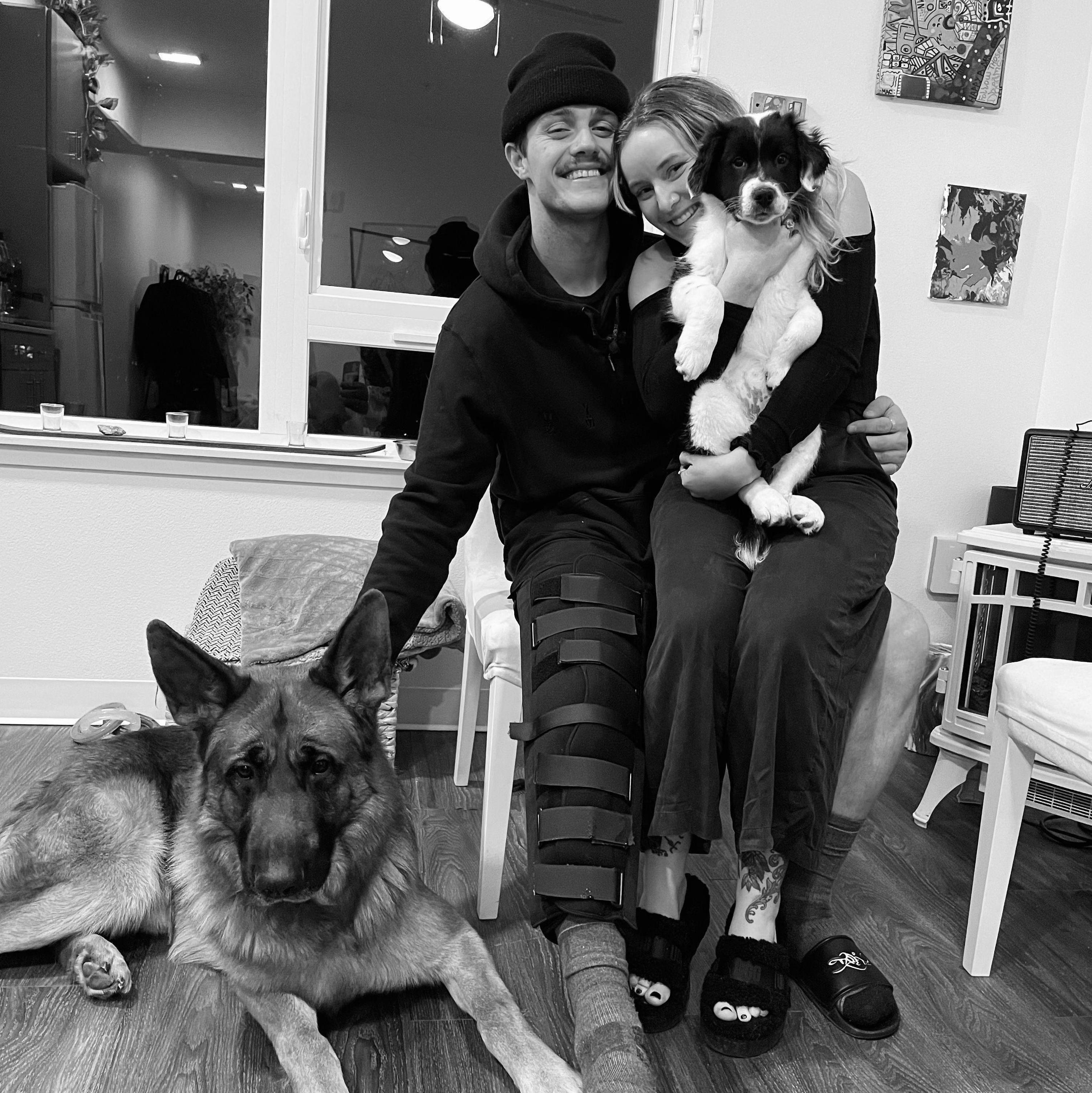 First night with Rellian Alexander & a few days after Walt tore his ACL before he got surgery!