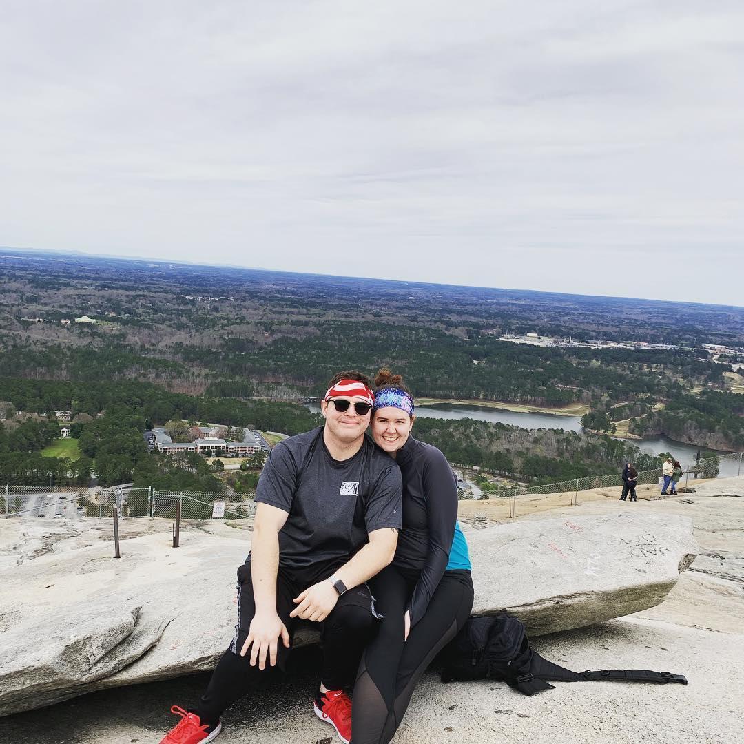 What you don't see is how hard climbing Stone Mountain was!