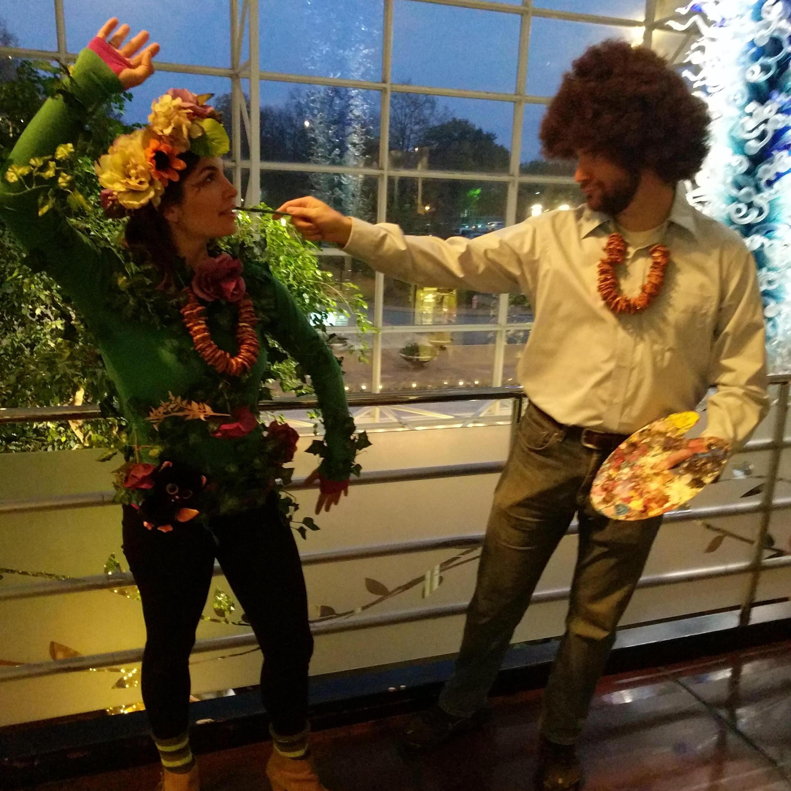 Bob Ross and the happy tree.