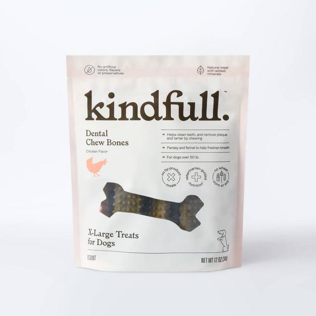 Dental Bones Chicken Dog Treats - Extra Large - 12oz - Kindfull™