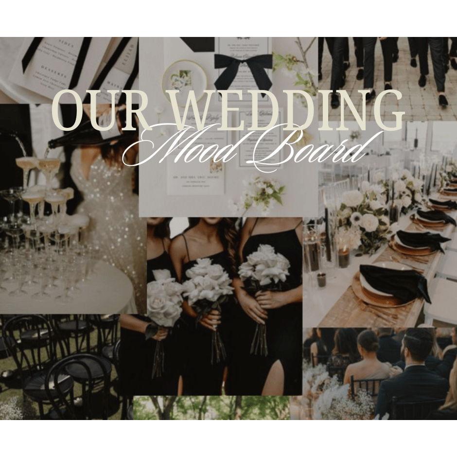 Elegant black and white with a touch of simplicity.