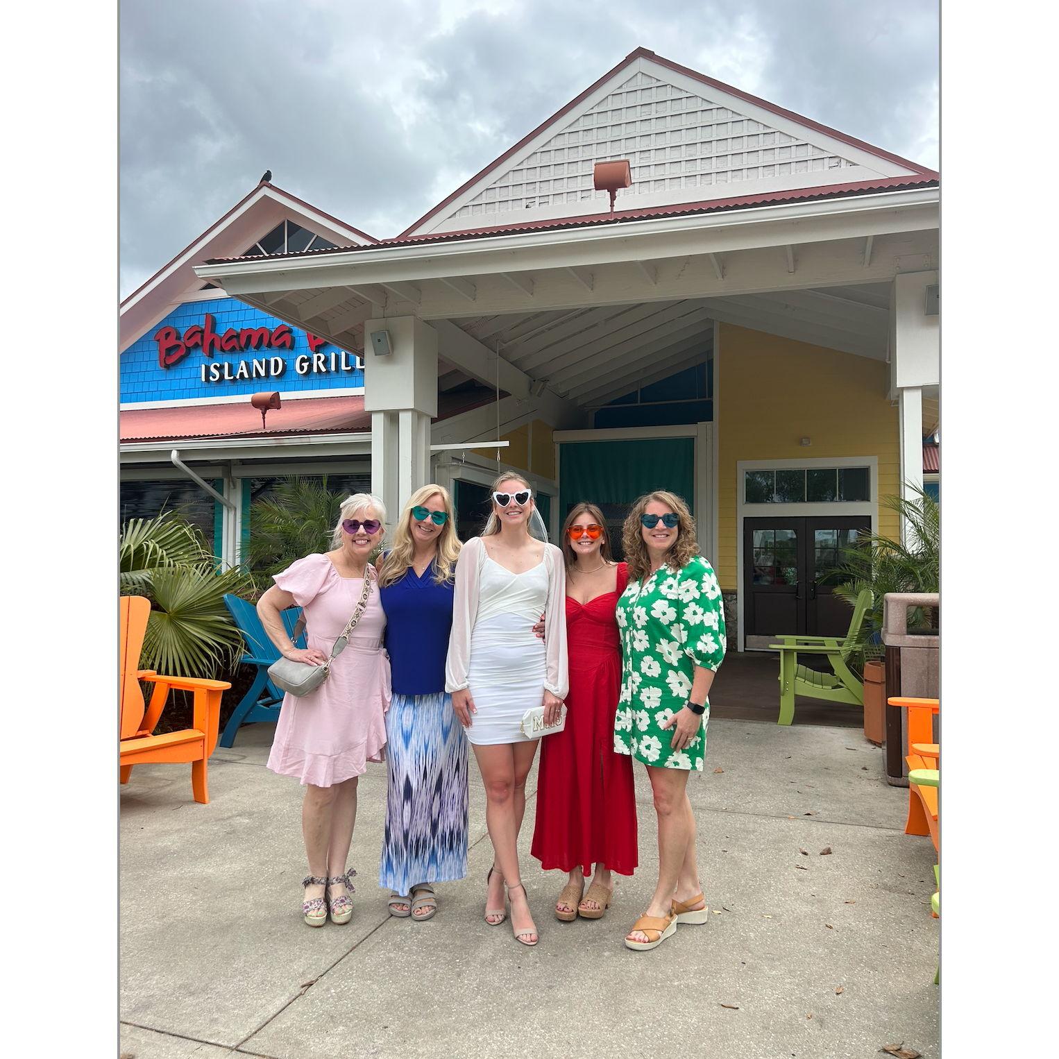 Haley after going dress shopping with her Maid of Honor, Mom, future mom in law, and God mother!