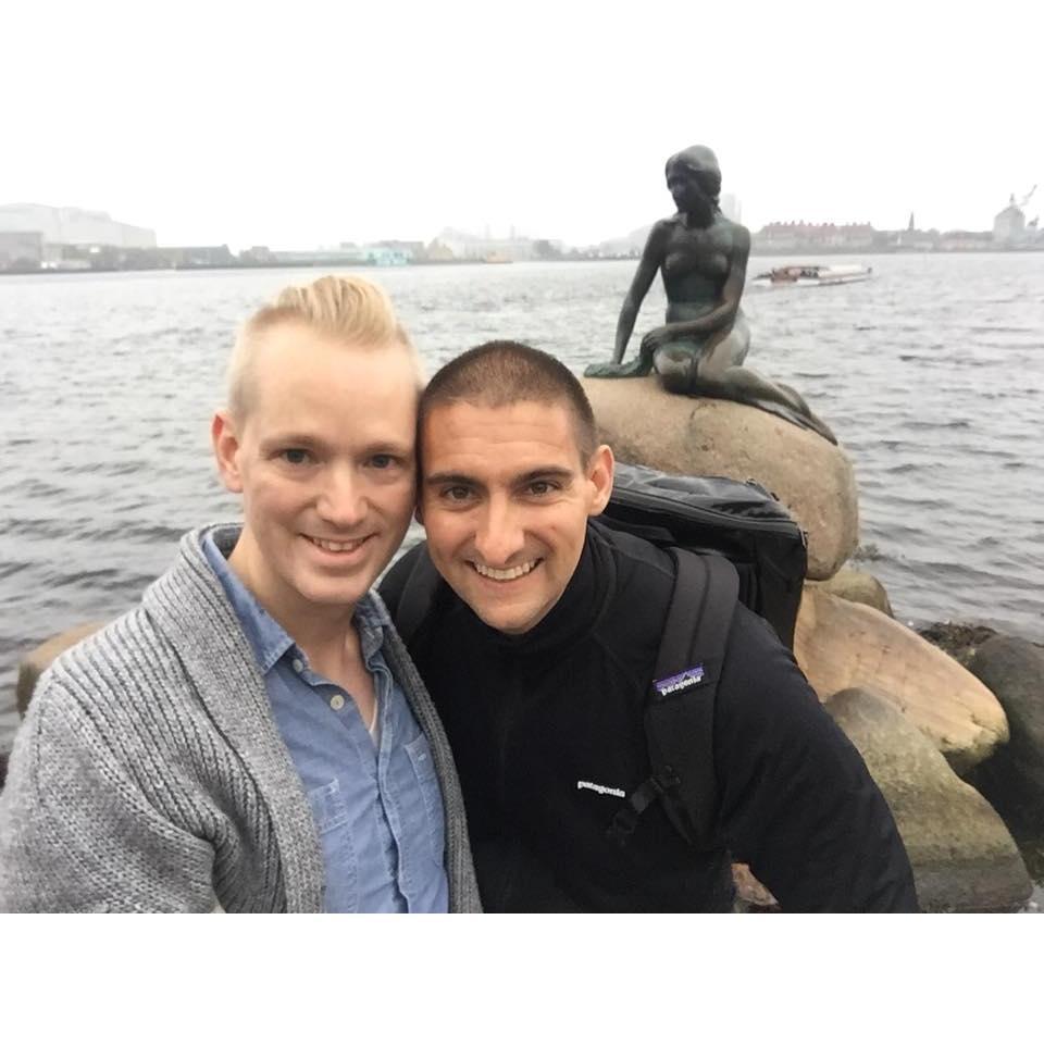 Matt and Eddie in Copenhagen, Denmark.