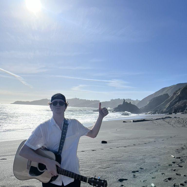 Back at the beach we had our first date on