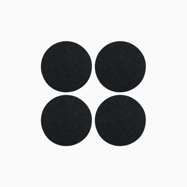 Graf Lantz Bierfilzl 100% Merino Wool Moisture Wicking, Absorbent Felt Coasters, Round, Set of 4, Black