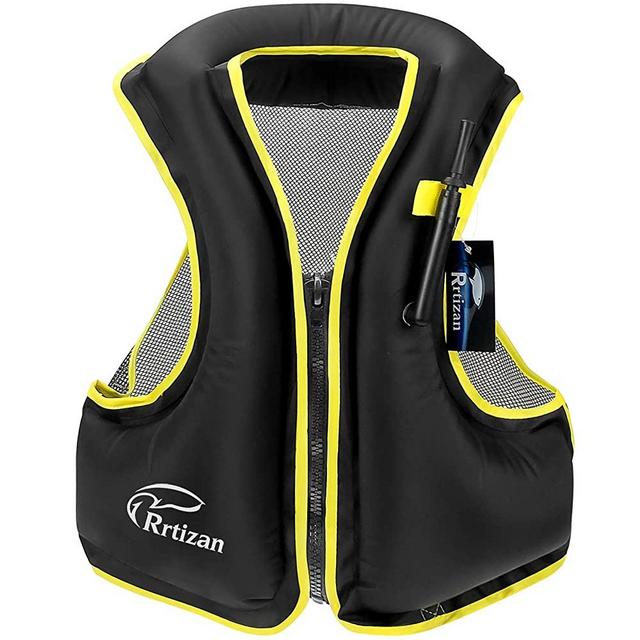 Rrtizan Swim Vest for Adults, Buoyancy Aid Swim Jackets - Portable Inflatable Snorkel Vest for Swimming, Snorkeling, Kayaking, Paddle Boating and Other Low Impact Water Sports Safety