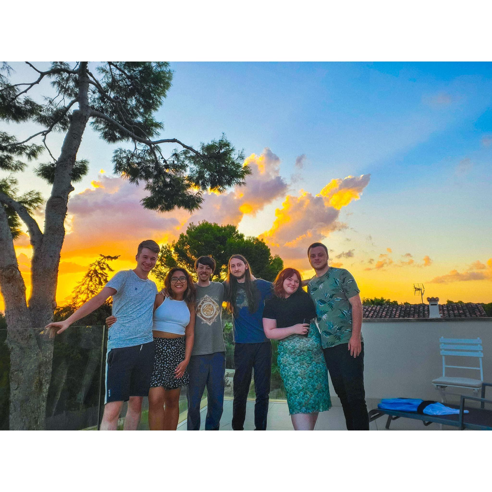 Group picture of all of us in Majorca.