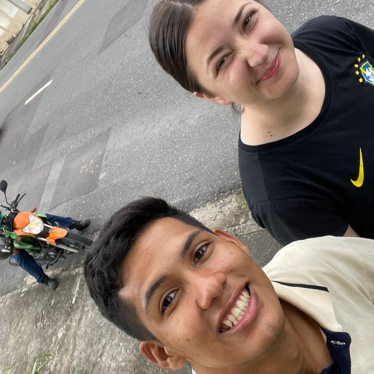 This is when we went to institut together for the first time and ended up at the wrong chapel. We walked to the right one and felt like we were back in the mission.