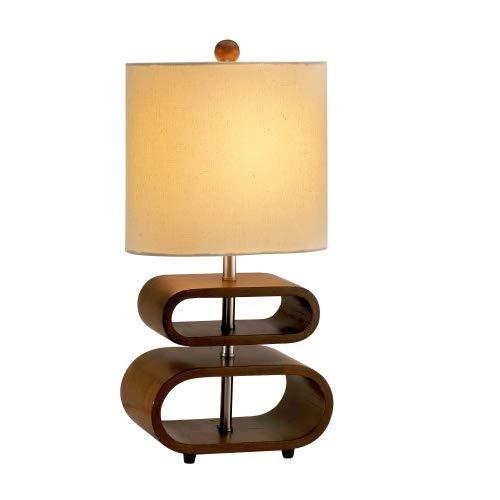 Adesso 3202-15 Rhythm 19.5" Table Lamp, Smart Outlet Compatible, One Size, Walnut