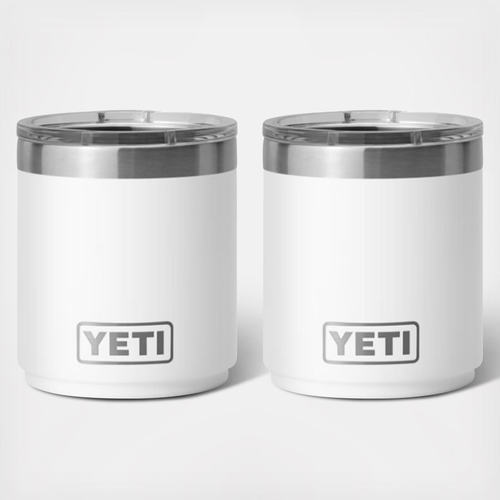 Yeti Rambler Stackable Lowball Tumbler with Magslider Lid - White - 10 oz