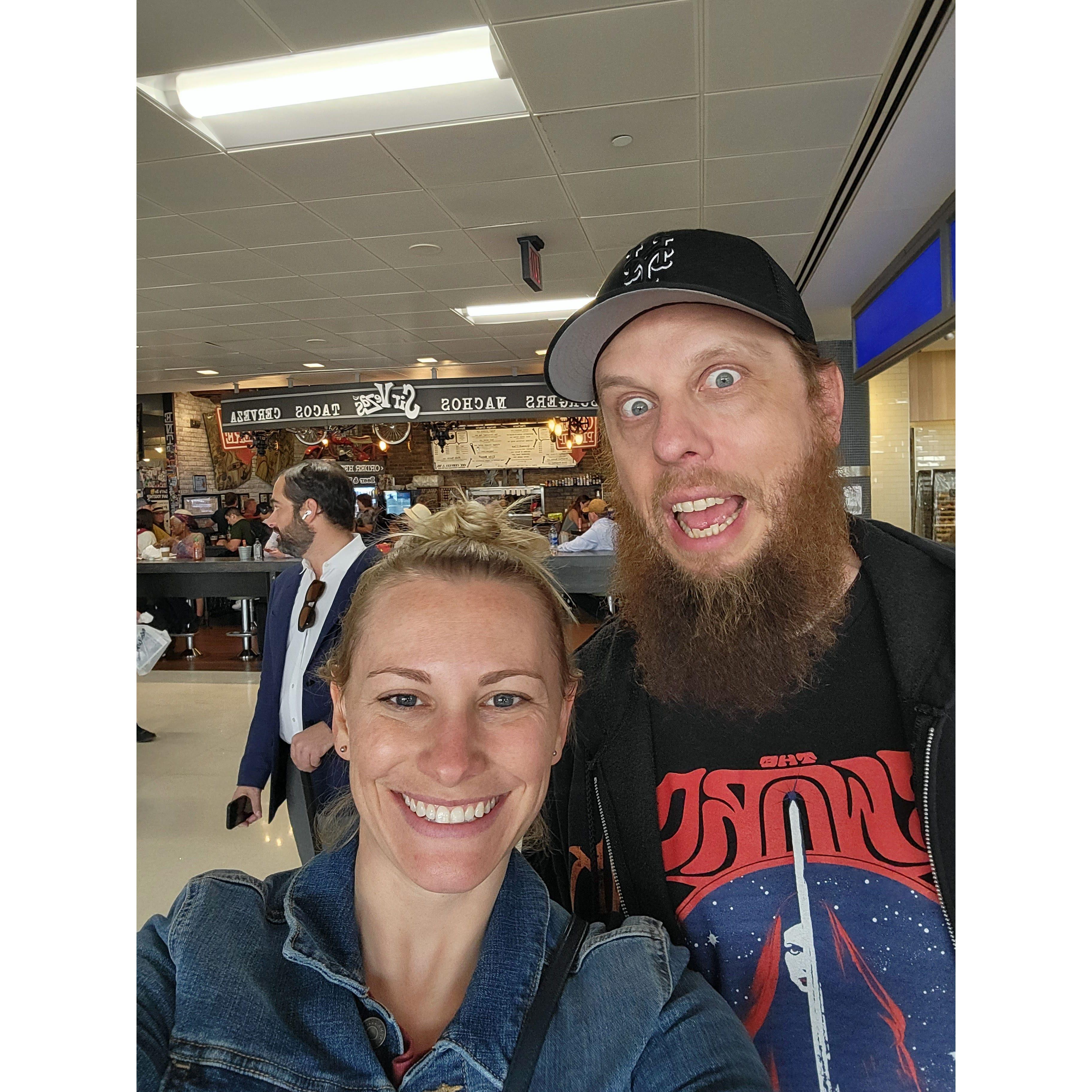 Us in the Airport