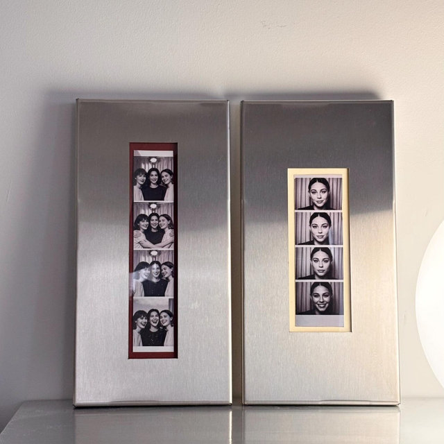 Stainless Steel Photobooth Frame, Metal Picture Frame, Custom Photo Strip Frame, Minimalist Wall Decor, Wedding Gift