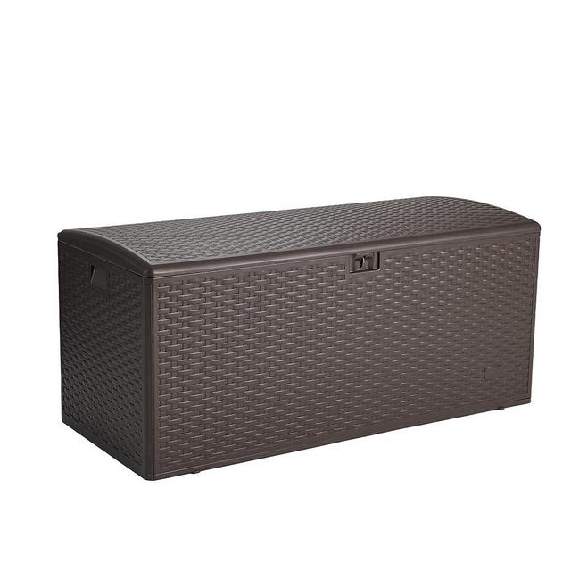 Amazon Basics Organization and Storage Outdoor Deck Box, 150 Gallon, Brown