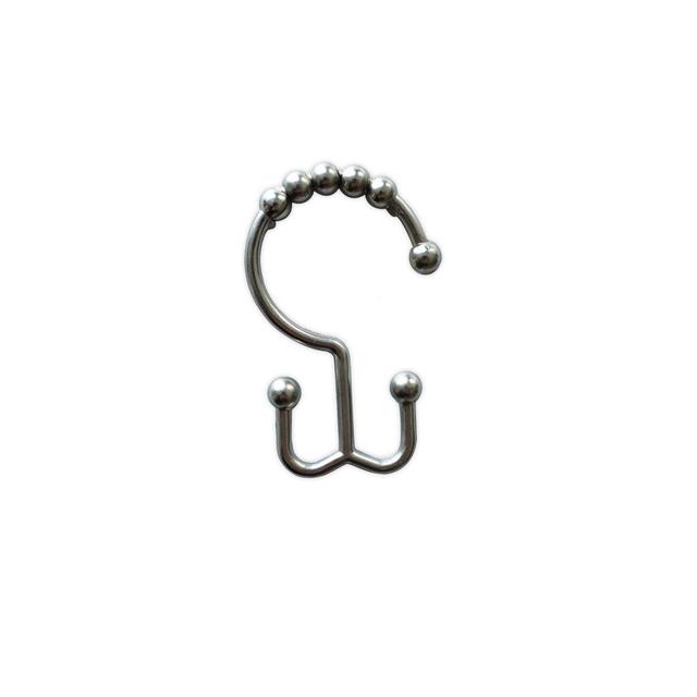 Nestwell™ Double Roller Shower Curtain Hooks in Brushed Nickel (Set of 12)