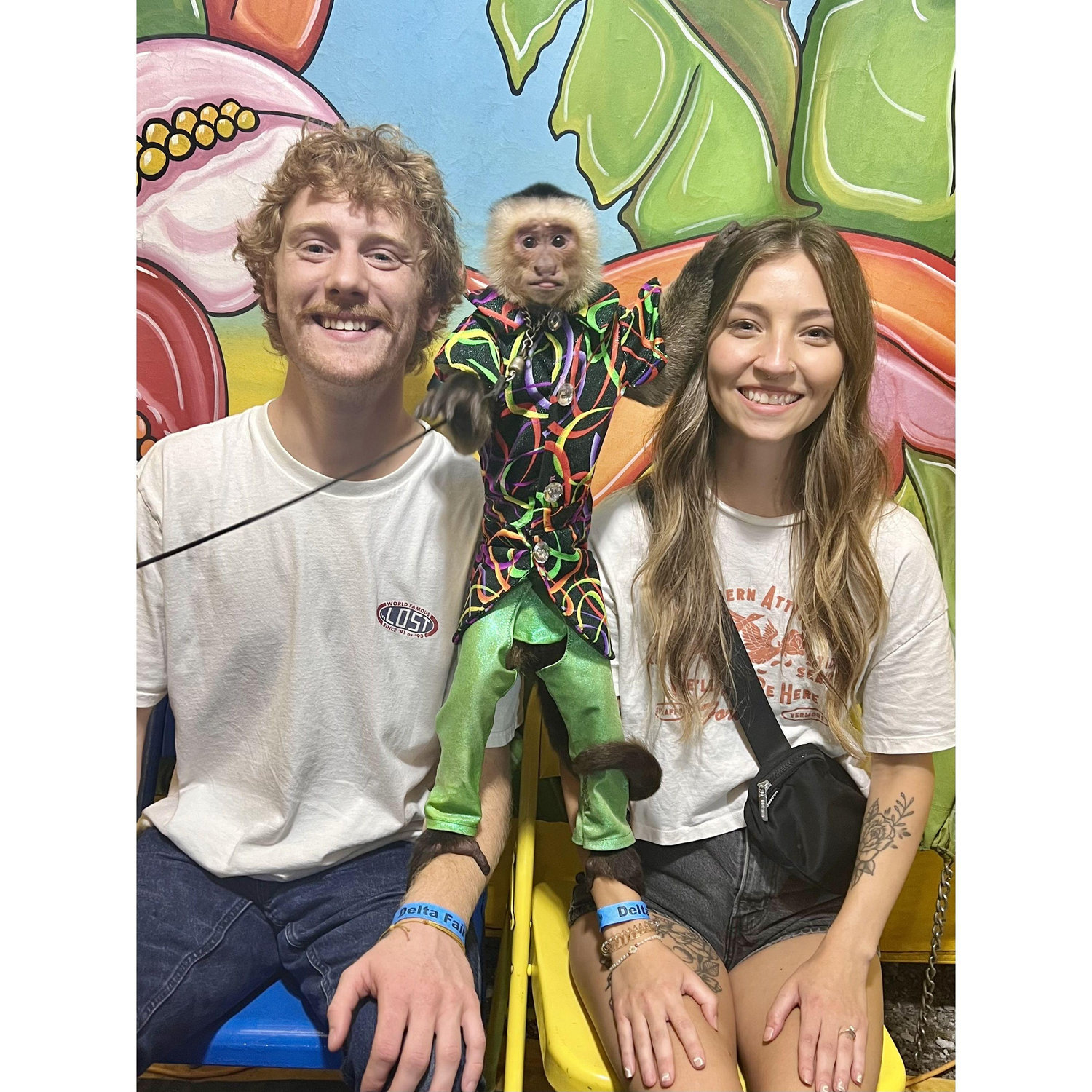 Had our first date at the fair and took a photo with Gilligan so it was only right to recreate it after we got engaged!