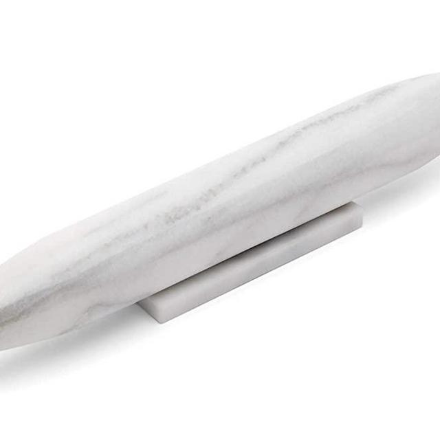 Fox Run White Marble French Rolling Pin, 2 x 12 x 2 inches