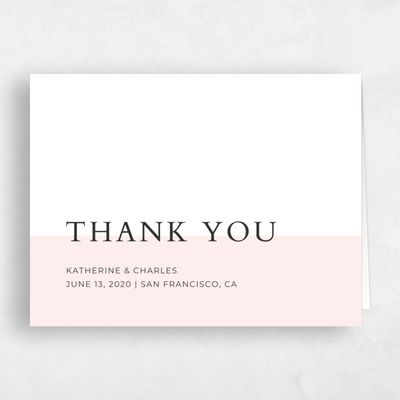 Blush, Pink Wedding Thank You - Morrison