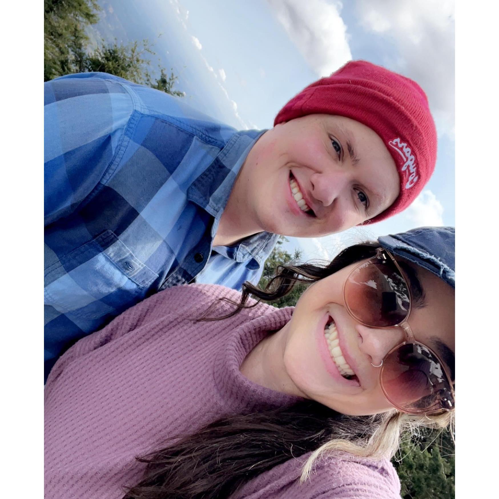 Going up to Larch together with Mikaela and Ryan