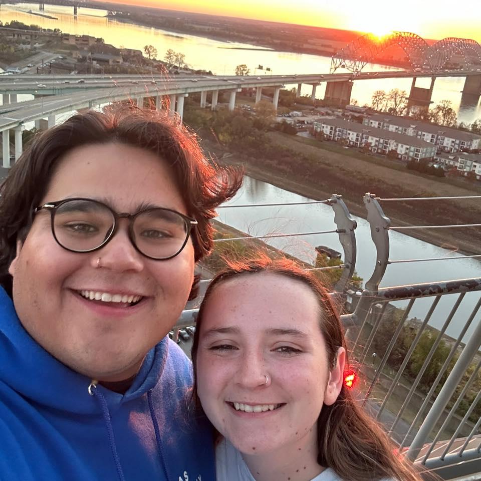 On top of the Bass Pro Shop Pyramid in Memphis, TN.