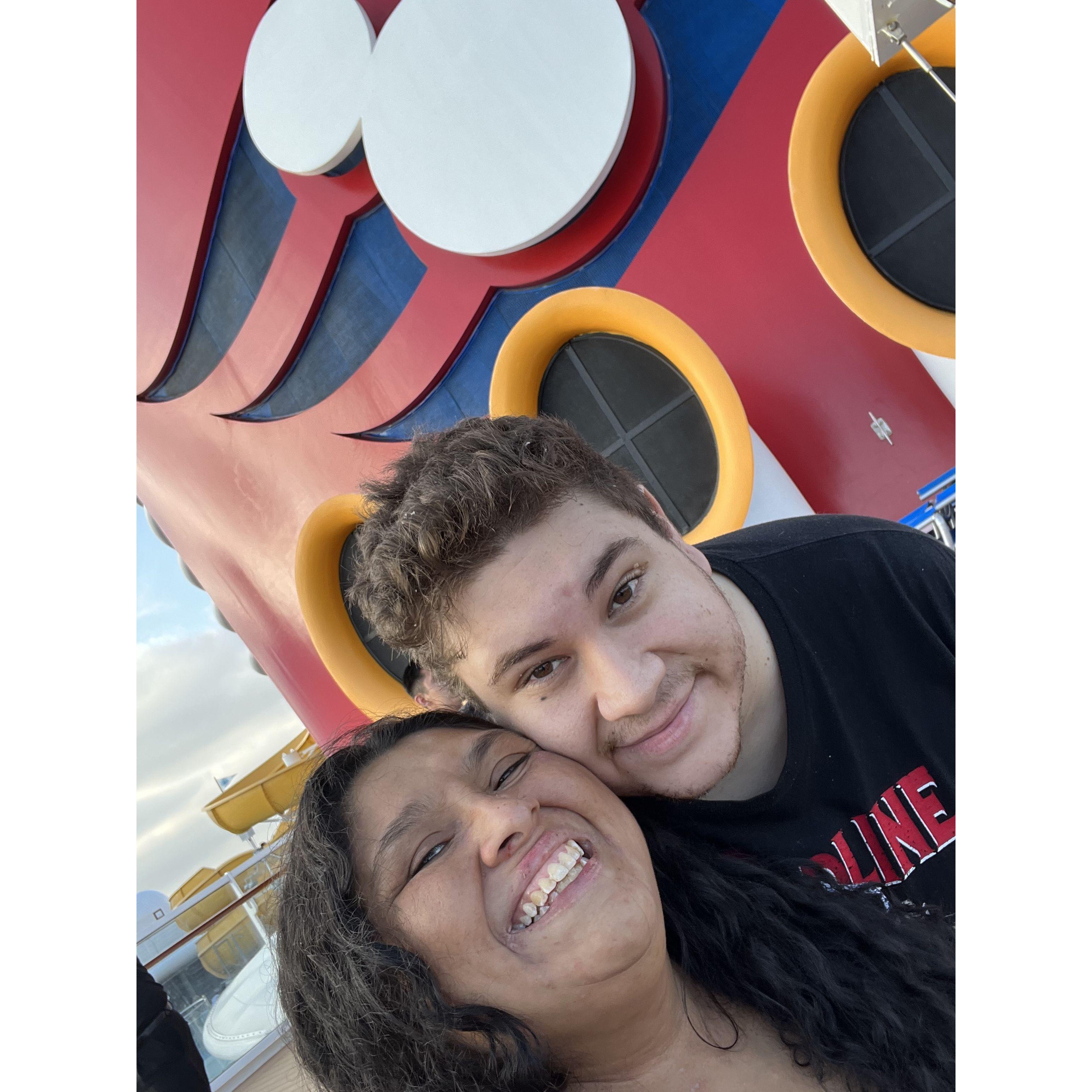 The day Doug proposed on our Disney Cruise