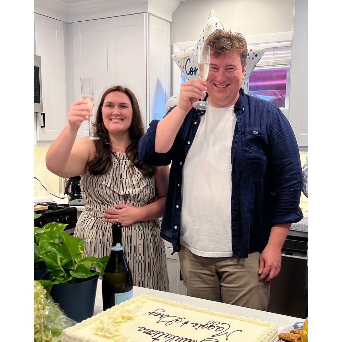 Cheers to All Who Came to our Impromptu Engagement Party/House Warming