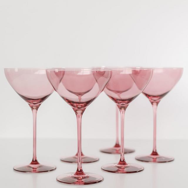 Estelle Colored Martini Glass - Set of 6 {Rose}