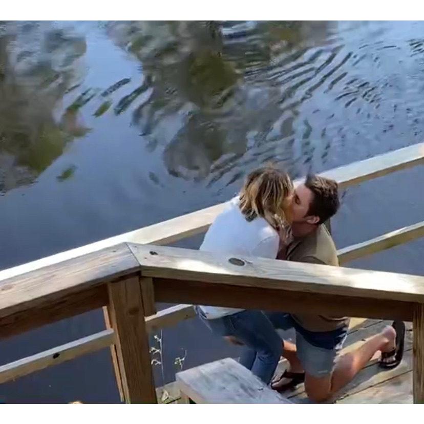 Carl asked Genevieve to marry him at Lime Rock Cabin, on what is now known at the "I Do Dock," on the banks of the Suwannee River