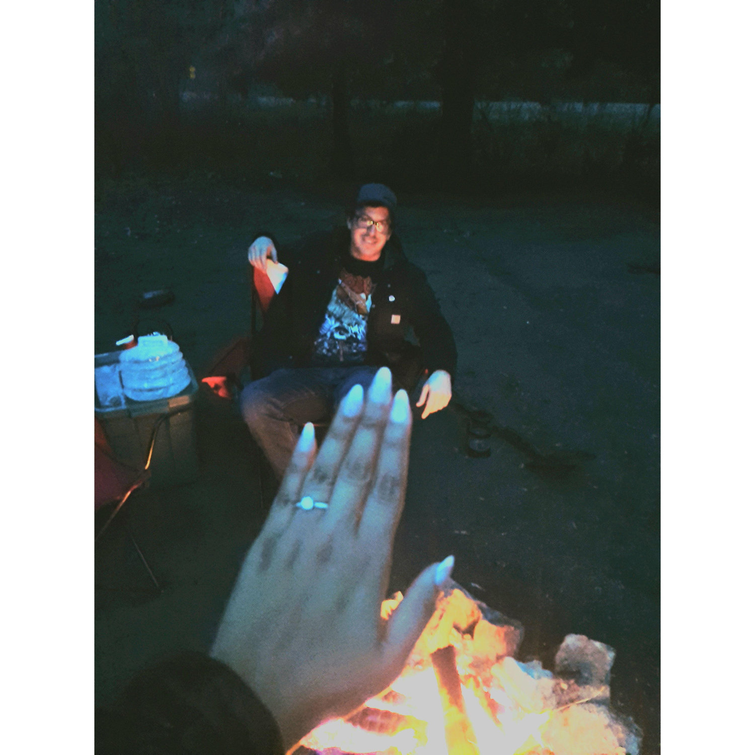 Kevin proposed at the Vedder river