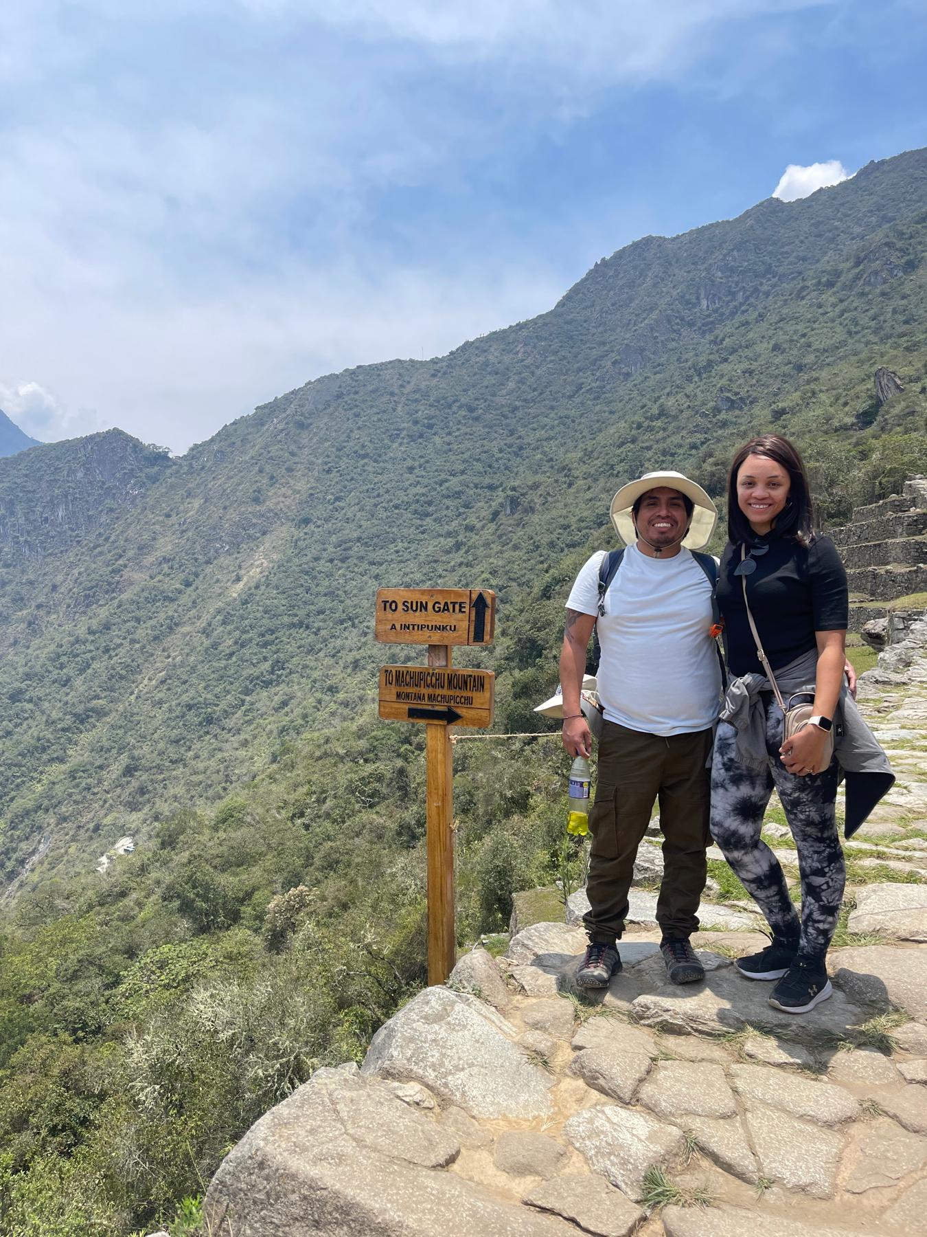 On the way up Machu Picchu