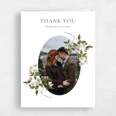 White Floral Wedding Thank You - Malyly Photo