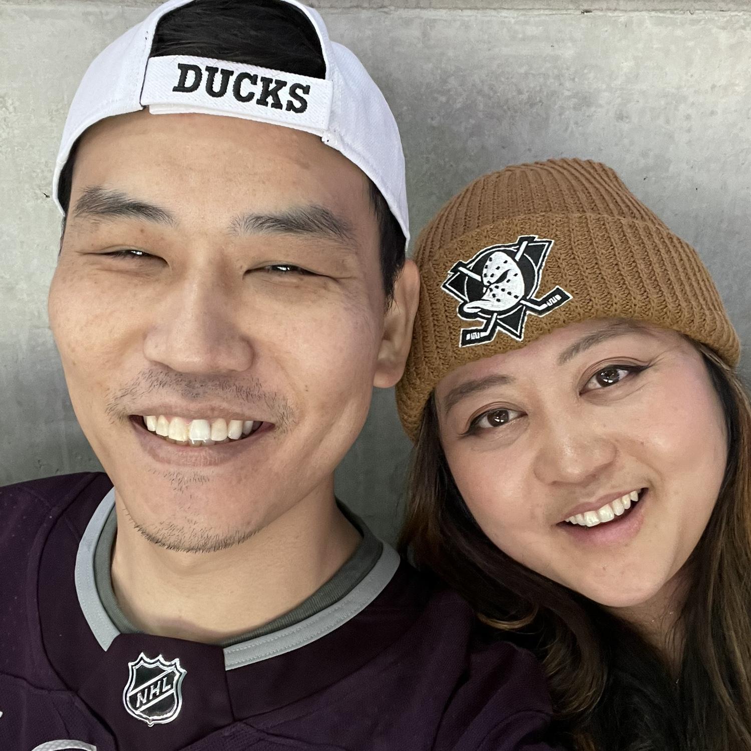 Bryan taking Jess to her first hockey game to and making sure she sees a fight. Let’s go DUCKS!