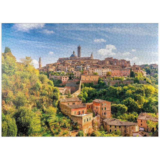 MyPuzzle Panorama of Siena - Tuscany, Italy - Premium 1000 Piece Jigsaw Puzzle for Adults