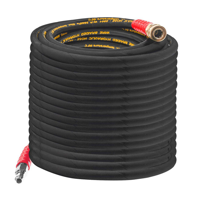 Dazzle Bright 50FT Pressure Washer Hose with 3/8 Inch Quick Connect, High Tensile Wire Power Washer Hose, 4000 PSI