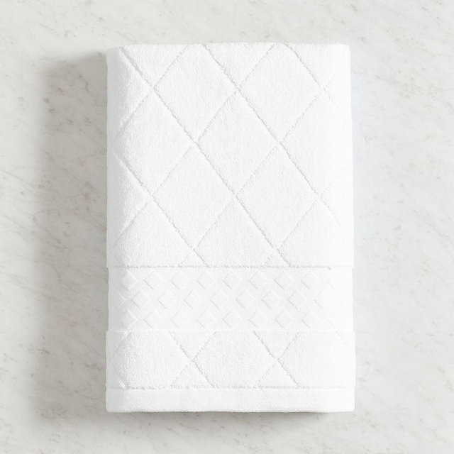 Monique Lhuillier Easton Bath Towel, White